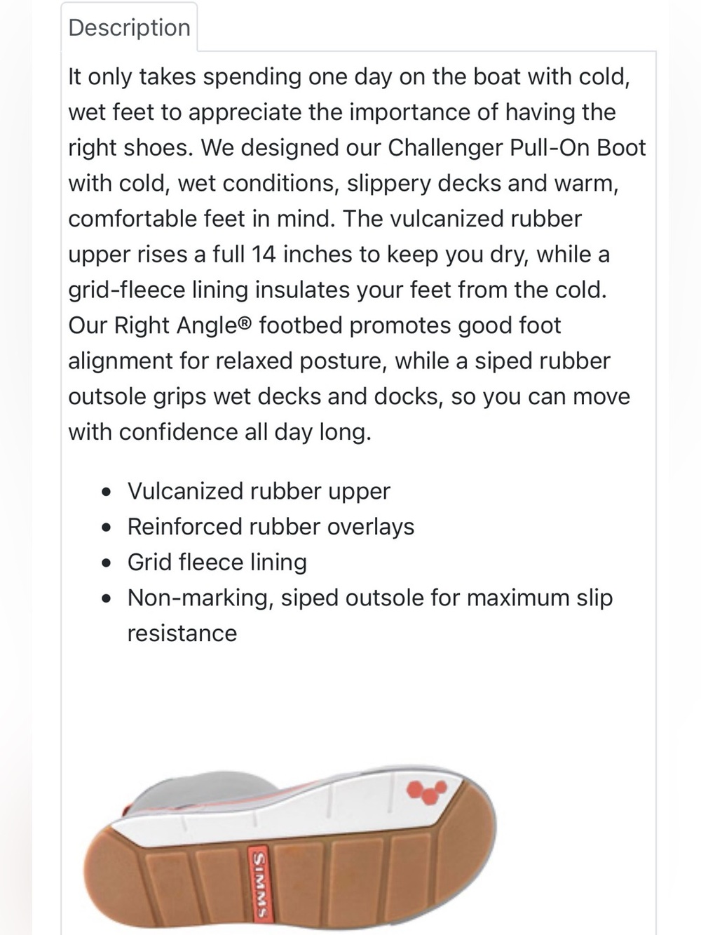 Simms Challenger Pull On Boot - Picture 10 of 10